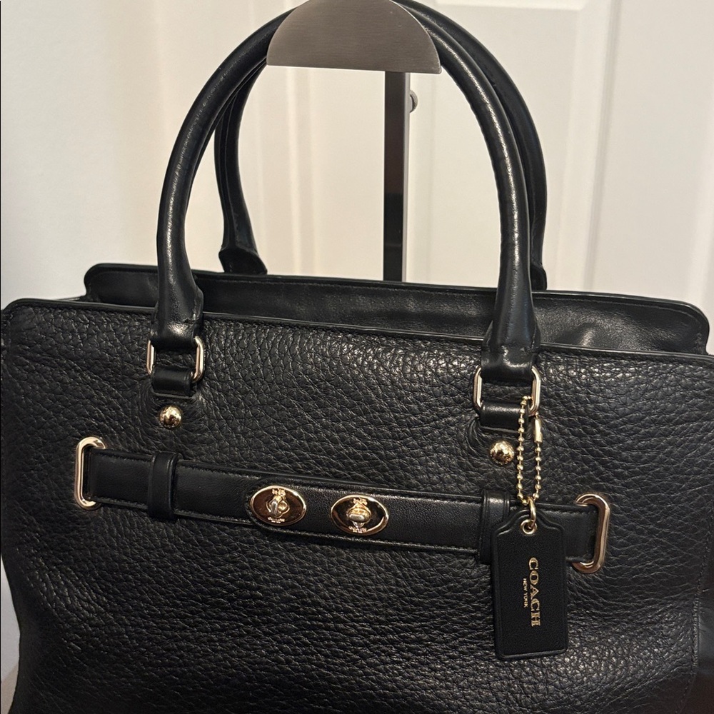COACH Blake Pebbled Leather Large Carry All Tote Crossbody Bag - Picture 3 of 12